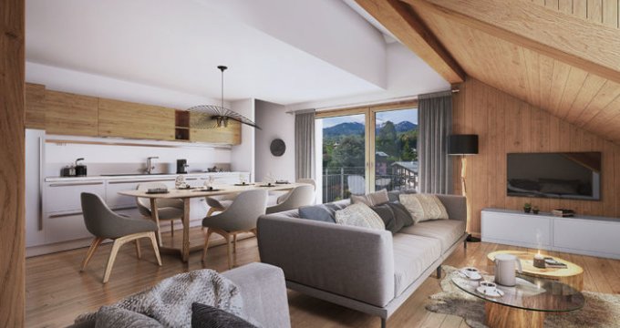 Achat / Vente programme immobilier neuf Saint-Gervais-les-Bains résidence LMNP à 3 min à pied du Bettex (74170) - Réf. 9147